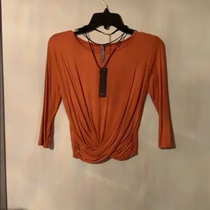 NWT orange crop top